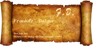 Frankó Dalma névjegykártya